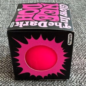 Needoh Schylling Glow-In-The-Dark Ball - Pink NIB AUTHENTIC